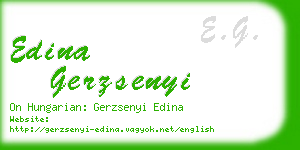 edina gerzsenyi business card